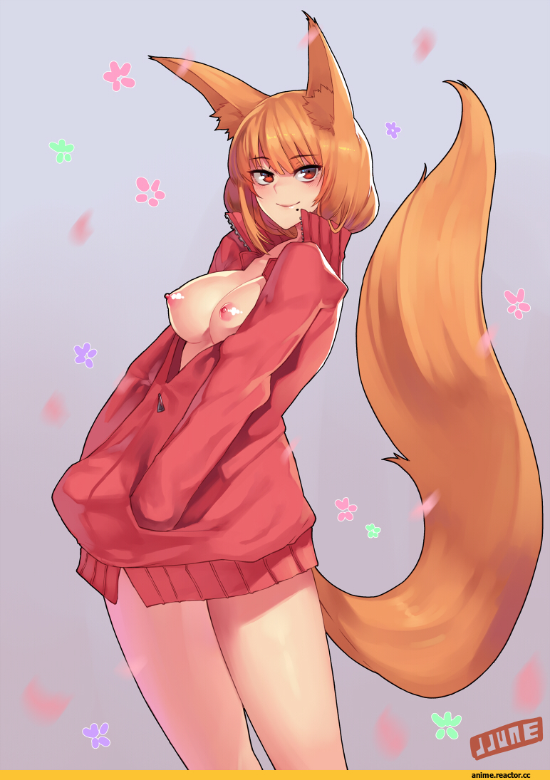 Jjune, Anime Art, Animal Ears, Kitsunemimi, Anime Ero Oppai, Anime Ero, Anime