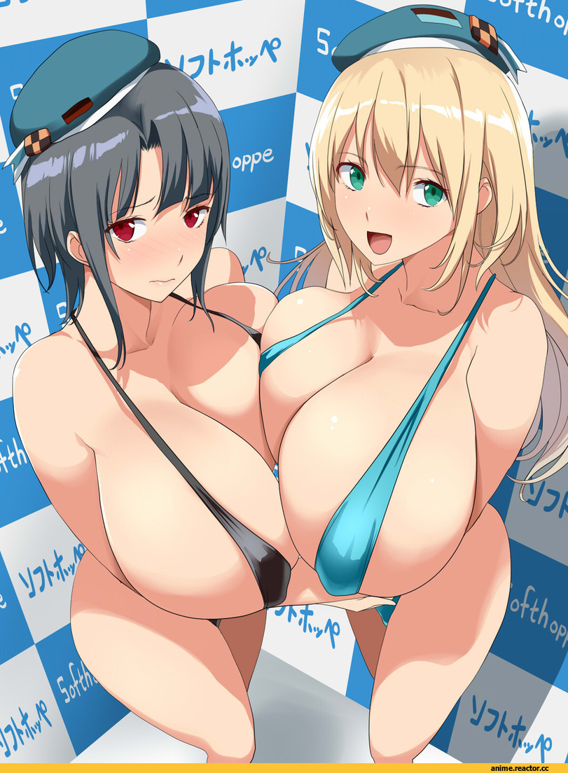 Anime Art, Kloah, Kantai Collection, Takao (Kantai Collection), Atago (Kantai Collection), Anime Ero, Anime Ero Swim, Anime Ero Kyonyuu, Anime Ero Oppai, Anime