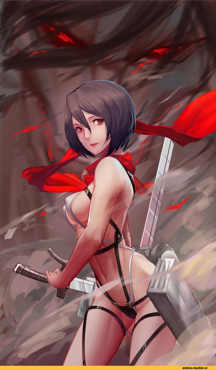 Mikasa Ackerman, Shingeki no Kyojin, Anime Ero, nekomimi, Animal Ears, Anime