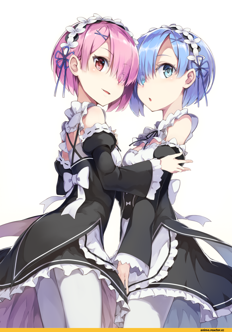 Re Zero Kara Hajimeru Isekai Seikatsu, Ram (Re Zero), Rem (re zero), mafu9, Maid, Anime