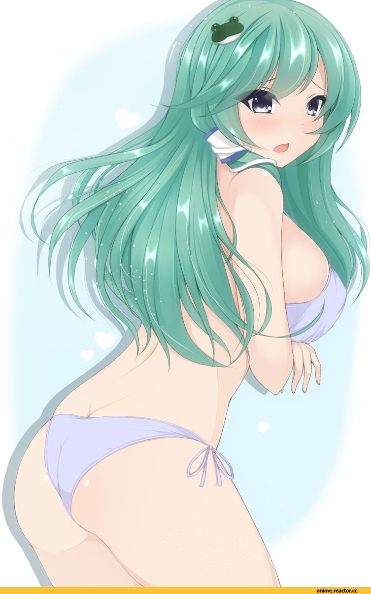 Kochiya Sanae, Touhou Project, Anime Ero Swim, Anime Ero, oshiri, Anime