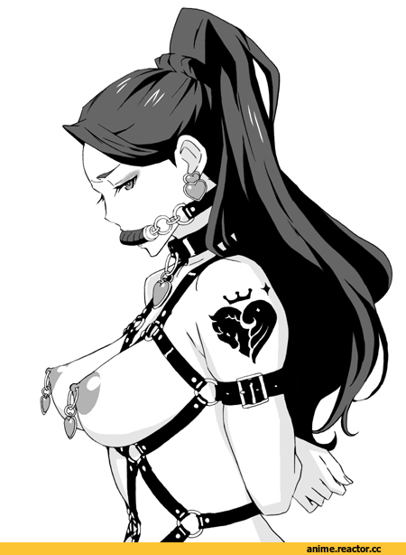 Monochrome (Anime), Anime Art, Anime Adult Piercing, Anime Ero BDSM, Anime Ero, Anime Ero Oppai, Adult BDSM, Anime