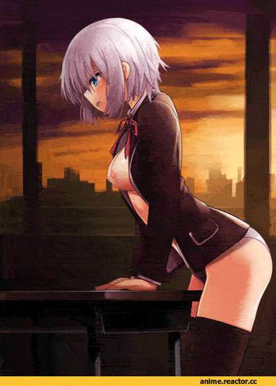 гифки, девушка, школа, песочница, продолжение в комментах, сила, NSFW, Anime Ero Oppai, няшка, Anime Ero Gifs, Anime, Date a Live, Anime Ero, трение, веселый, парта, угол, Tobiichi Origami
