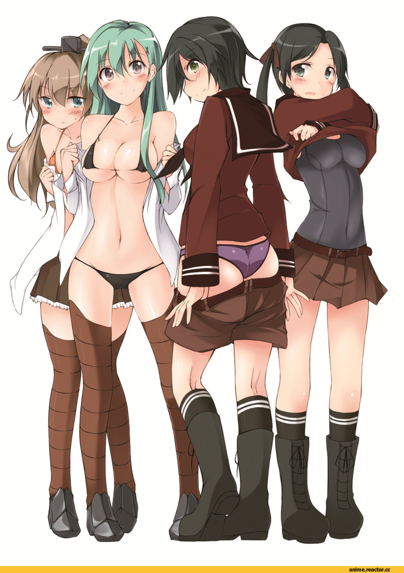 Anime Ero, Kaminagi (Kaminagi-Tei), Anime Art, Kumano (Kantai Collection), Mikuma (Kantai Collection), Kantai Collection, Mogami (Kantai Collection), Suzuya (Kantai Collection), Anime Ero Swim, Anime Ero Ass, Anime
