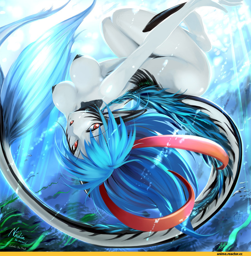 Mermaid Girl (Anime), Monster Girl (Anime), AO, Anime Art, alf874, Adult anime, Anime Ero, Anime Ero Swim, Anime