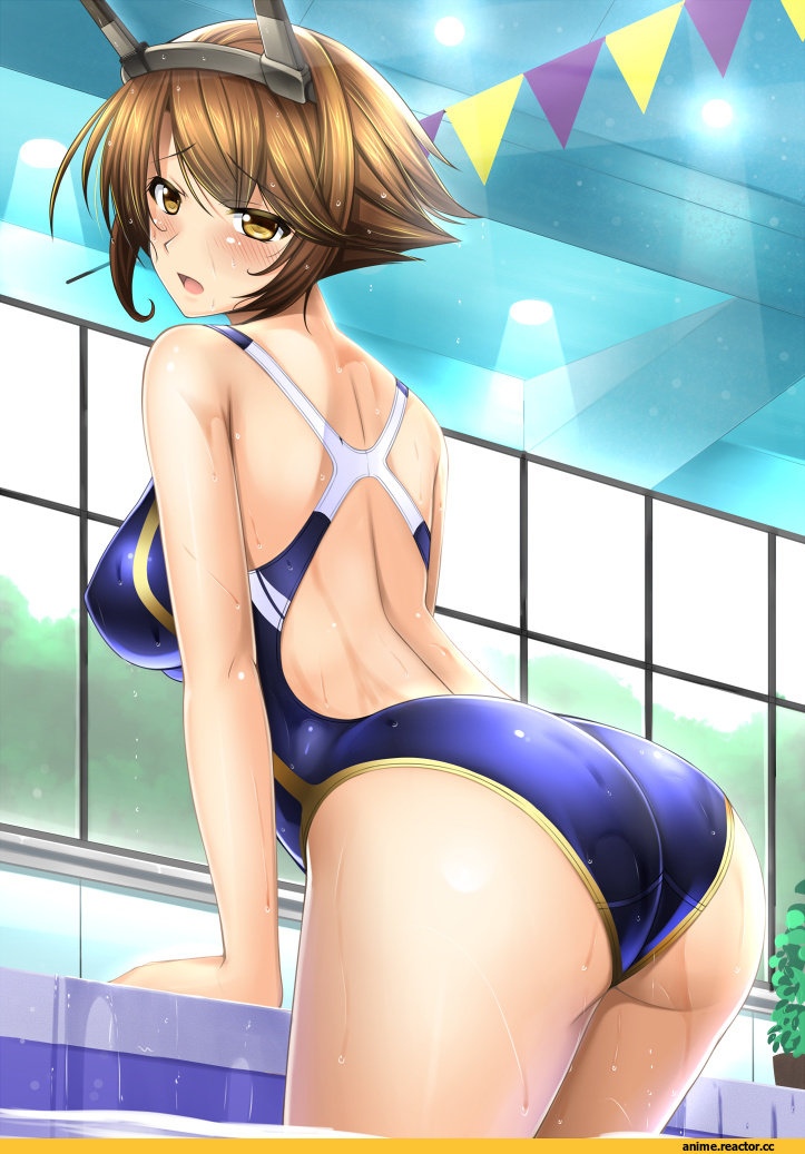 Mutsu (Kantai Collection), Kantai Collection, Anime Ero Swim, Anime Ero, shibata rai, Anime Art, Anime Adult Wet, oshiri, Anime