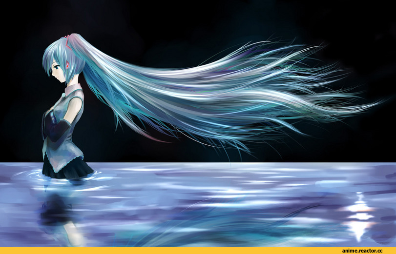 аниме-арт, песочница, Vocaloid, Hatsune Miku, Anime