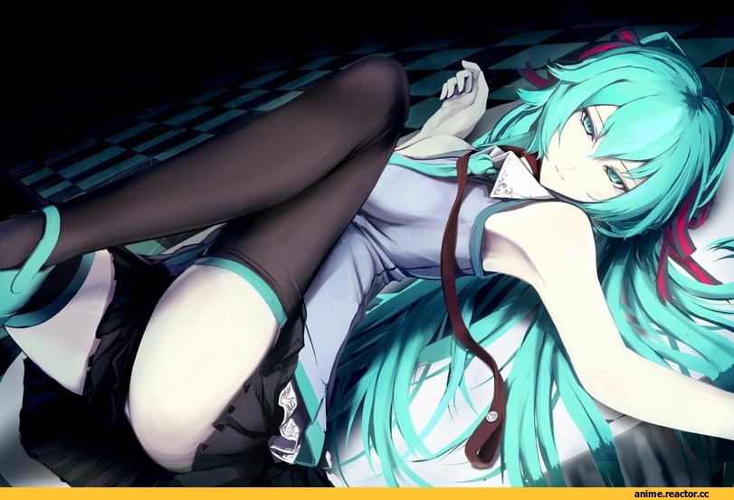 Anime Art, Hatsune Miku, песочница, Anime