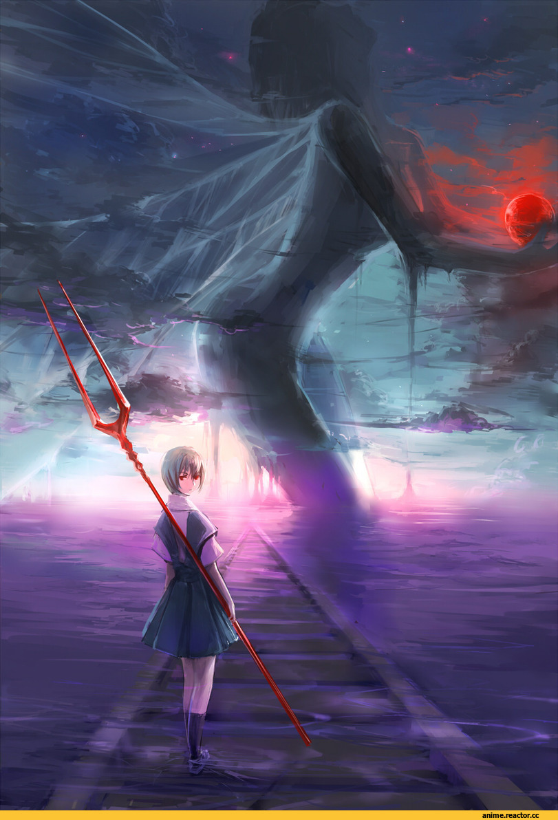 Anime Art, Evangelion, песочница, Anime