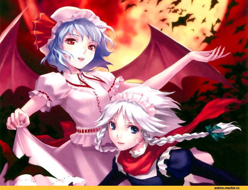 Anime Art, Remilia Scarlet, Touhou Project, Izayoi Sakuya, Konpaku Youmu, Saigyouji Yuyuko, Anime