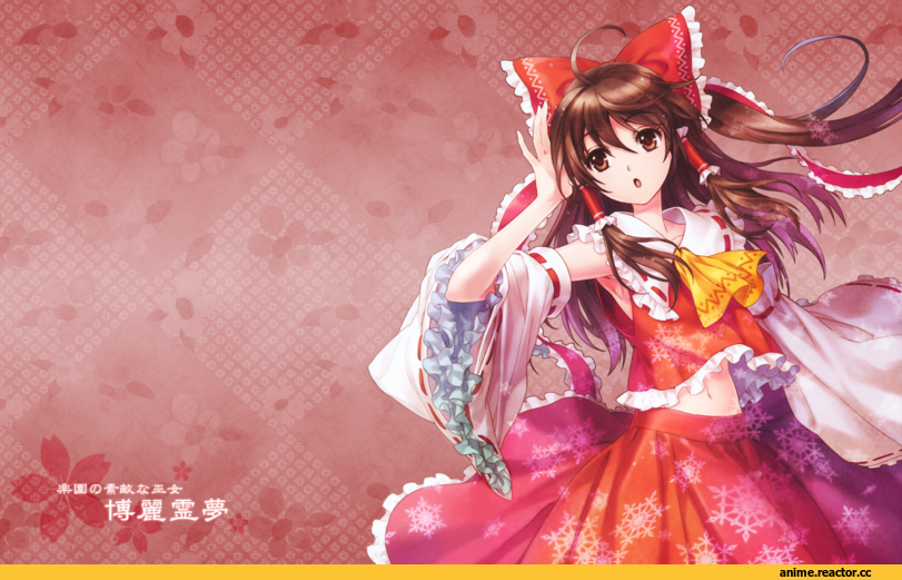 Anime Art, Hakurei Reimu, Touhou Project, Anime