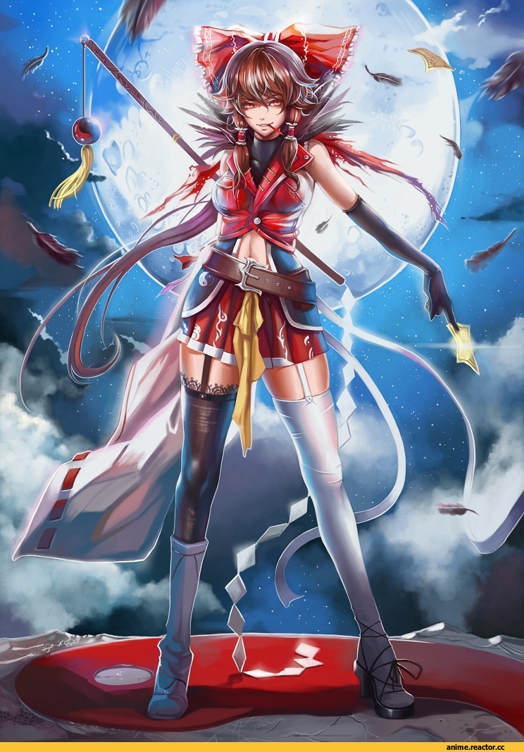 Anime Art, Hakurei Reimu, Touhou Project, Anime