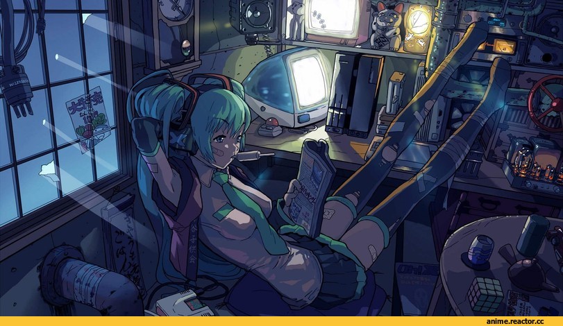 Anime Art, комната, Anime