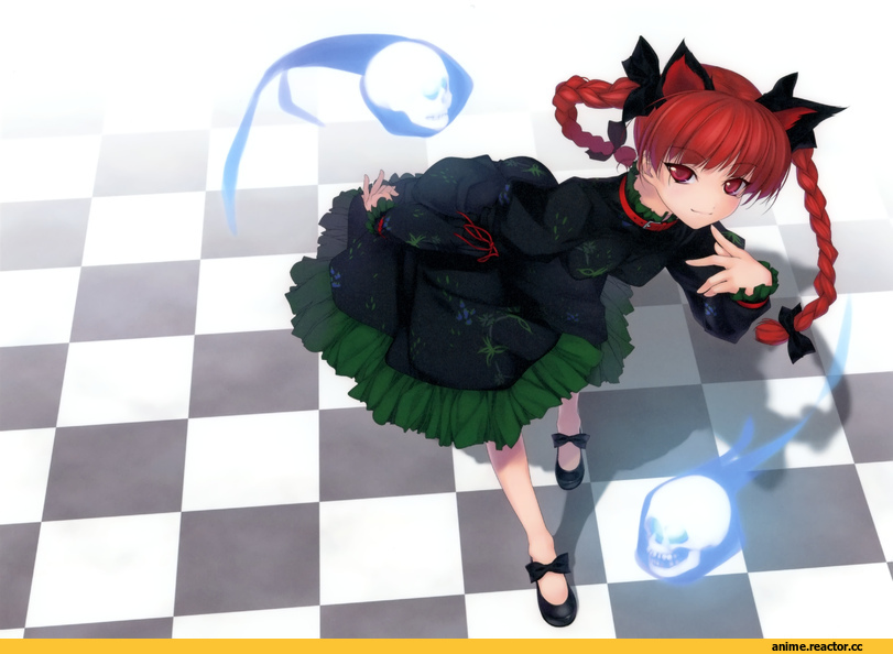 Touhou Project, Kaenbyou Rin, Anime Art, wallpaper, песочница, продолжение в комментах, Animal Ears, Nekomata, Anime