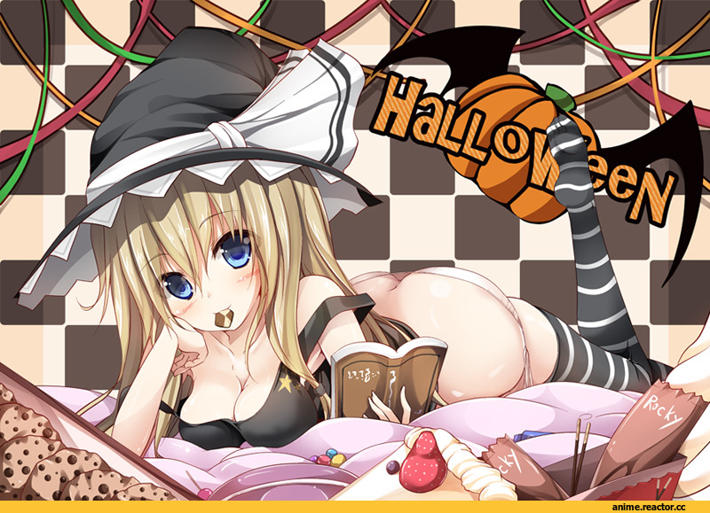 Anime Art, Kirisame Marisa, masa (miyabitei), condom in mouth, Touhou Project, Anime