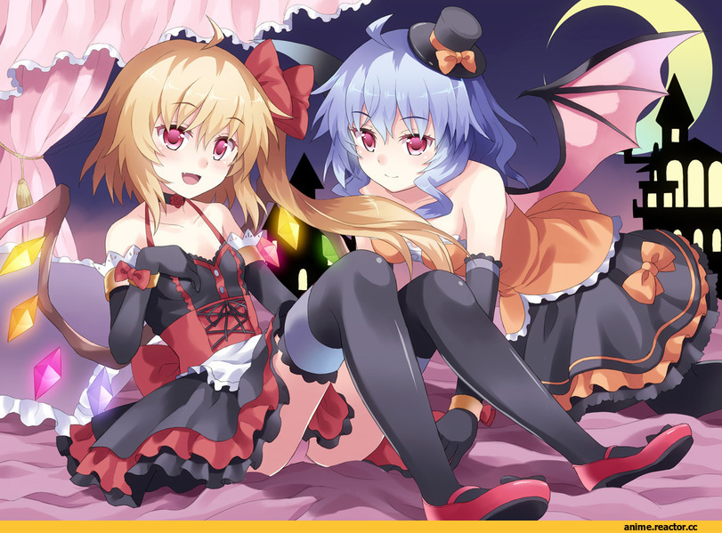 Anime Art, Flandre Scarlet, Remilia Scarlet, Touhou Project, Anime