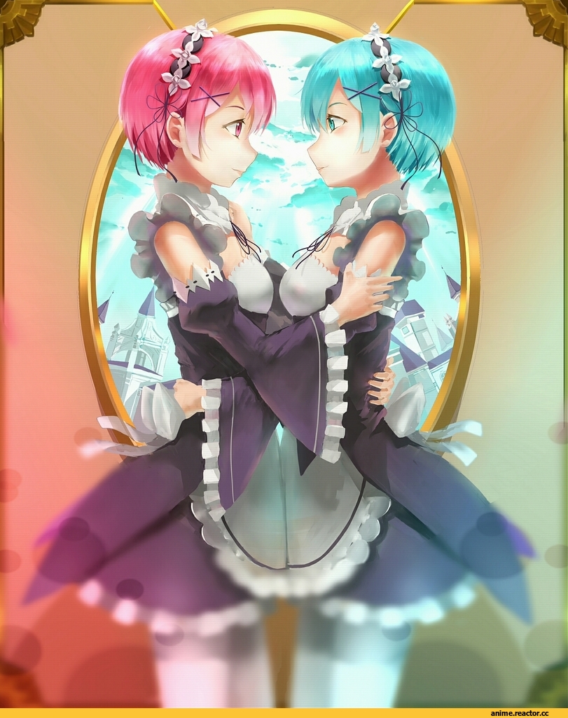 Re Zero Kara Hajimeru Isekai Seikatsu, Rem (re zero), Ram (Re Zero), gluogmo, Anime