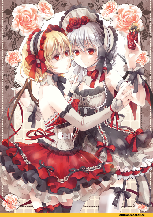 Anime Art, Flandre Scarlet, Remilia Scarlet, Touhou Project, Anime