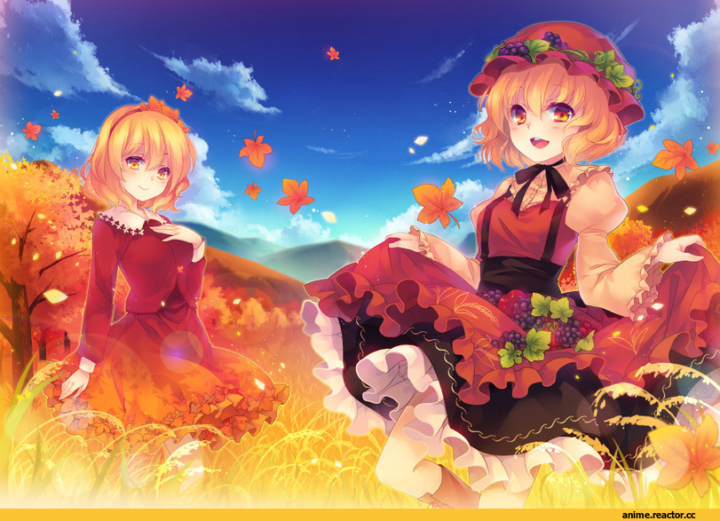 Anime Art, Aki Minoriko, Aki Shizuha, Touhou Project, Anime