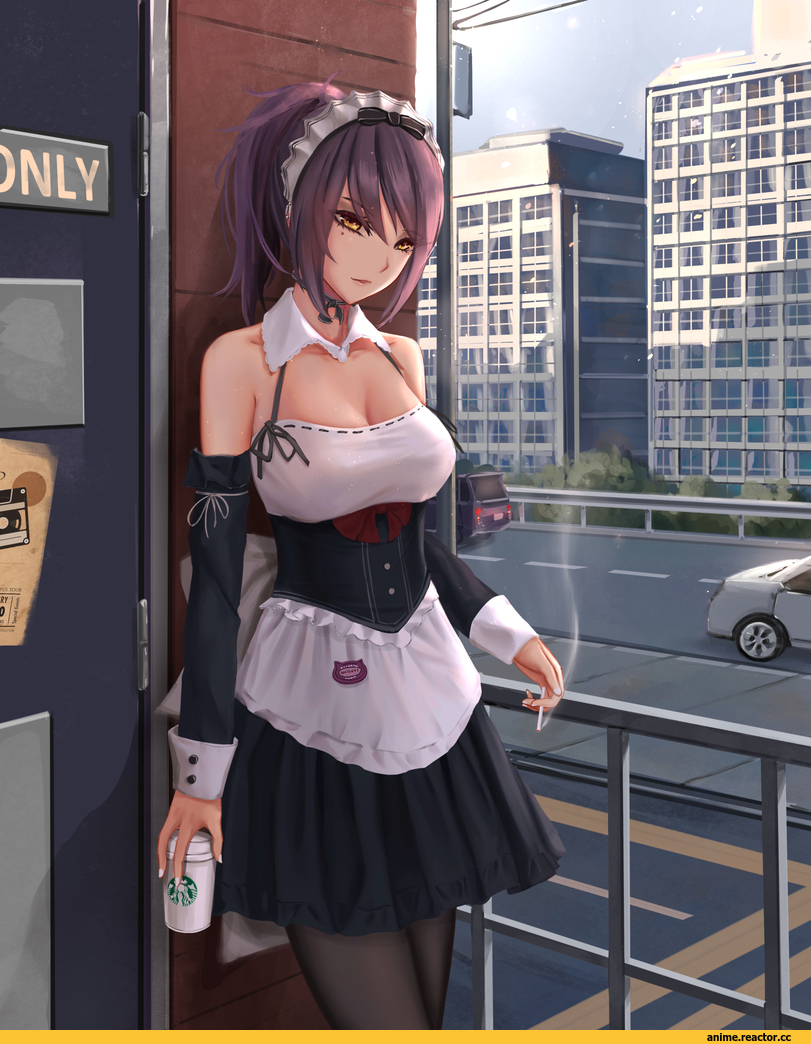 Yuzuriha, Anime Art, artist, AO, Maid, Anime
