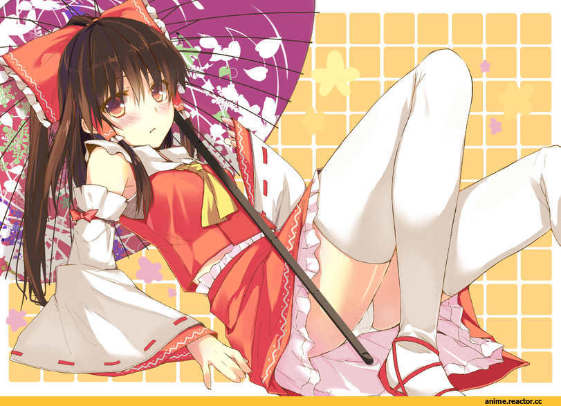 Anime Art, Hakurei Reimu, Кликабельно, Touhou Project, Anime