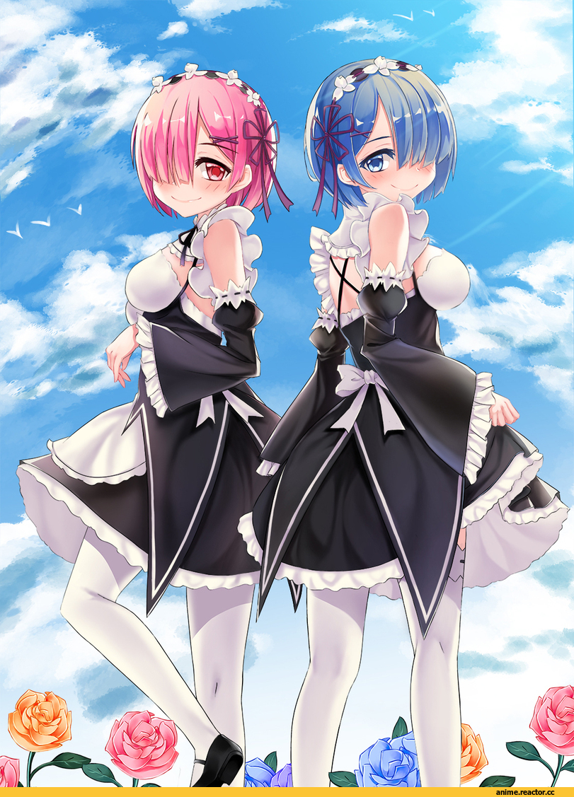 Re Zero Kara Hajimeru Isekai Seikatsu, Rem (re zero), Ram (Re Zero), fighting-xx, Anime