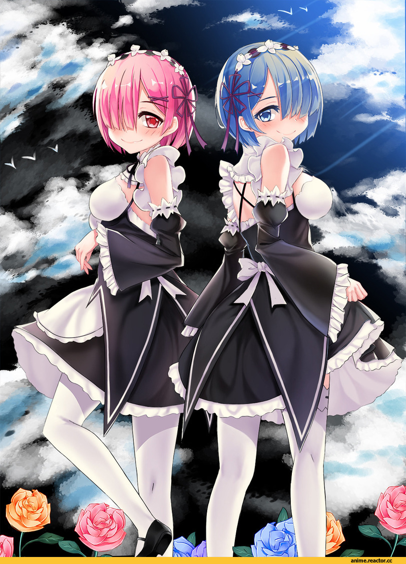Re Zero Kara Hajimeru Isekai Seikatsu, Rem (re zero), Ram (Re Zero), fighting-xx, Anime