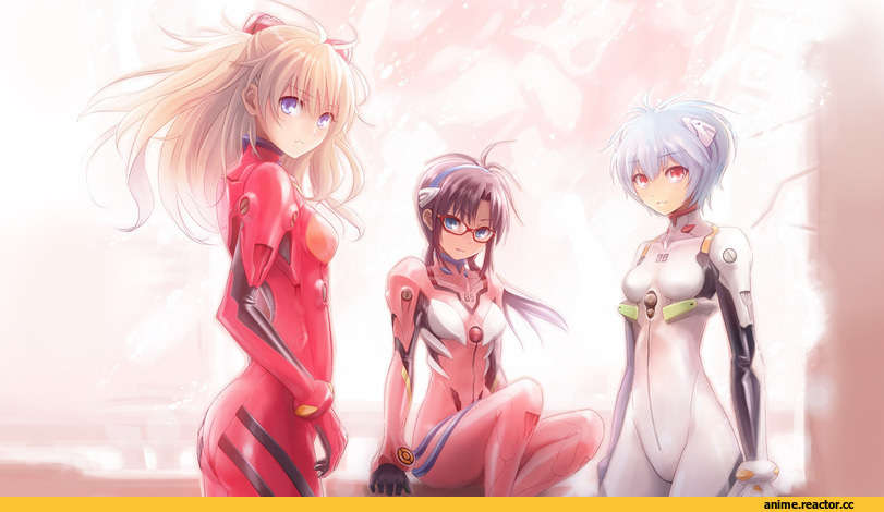 Anime Art, Evangelion, asuka, rei, mari, Anime
