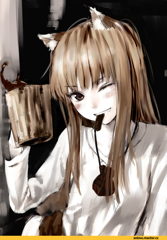 Anime Art, Spice and Wolf, Horo, песочница, Inumimi, Animal Ears, Anime