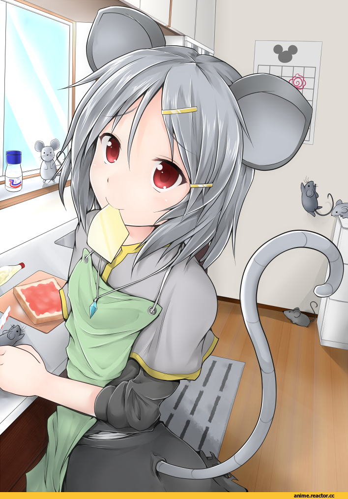 Anime Art, Touhou Project, Nazrin, Nezumimimi, Anime