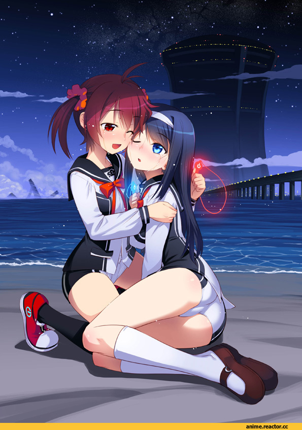 Anime Art, aoi futaba, isshiki akane, Vividred operation, Anime