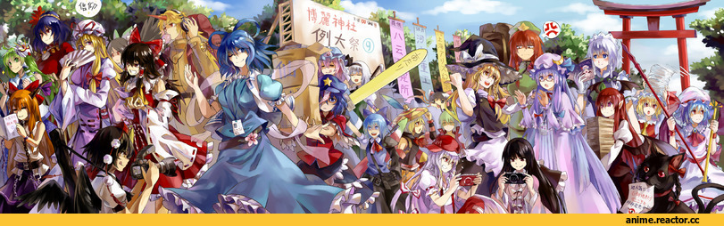Touhou Project, Anime Art, Кликабельно, Anime