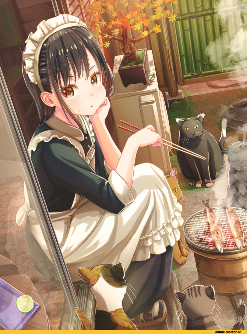 Anime Art, artist, abo (kawatasyunnnosukesabu), Maid, Anime