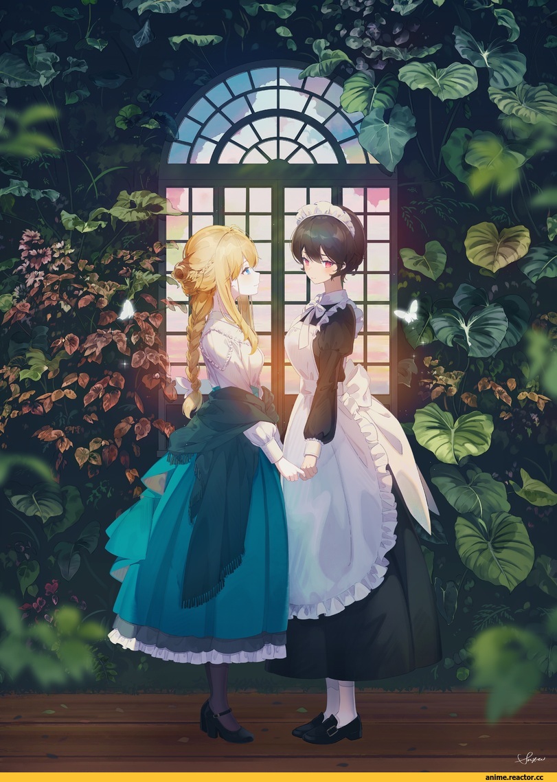 Anime Original, Maid, Shoujo Ai, snow is, Anime