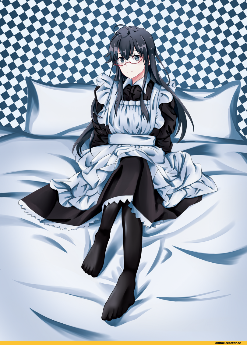 sennagi, Yukinoshita Yukino, OreGairu, Maid, Megane, Anime