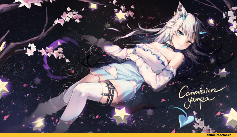 alpha (ypalpha79), AO, nekomimi, Animal Ears, гетерохромия, Anime