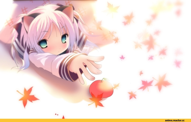 няша, милашка, Неко, hd, песочница, Animal Ears, Anime