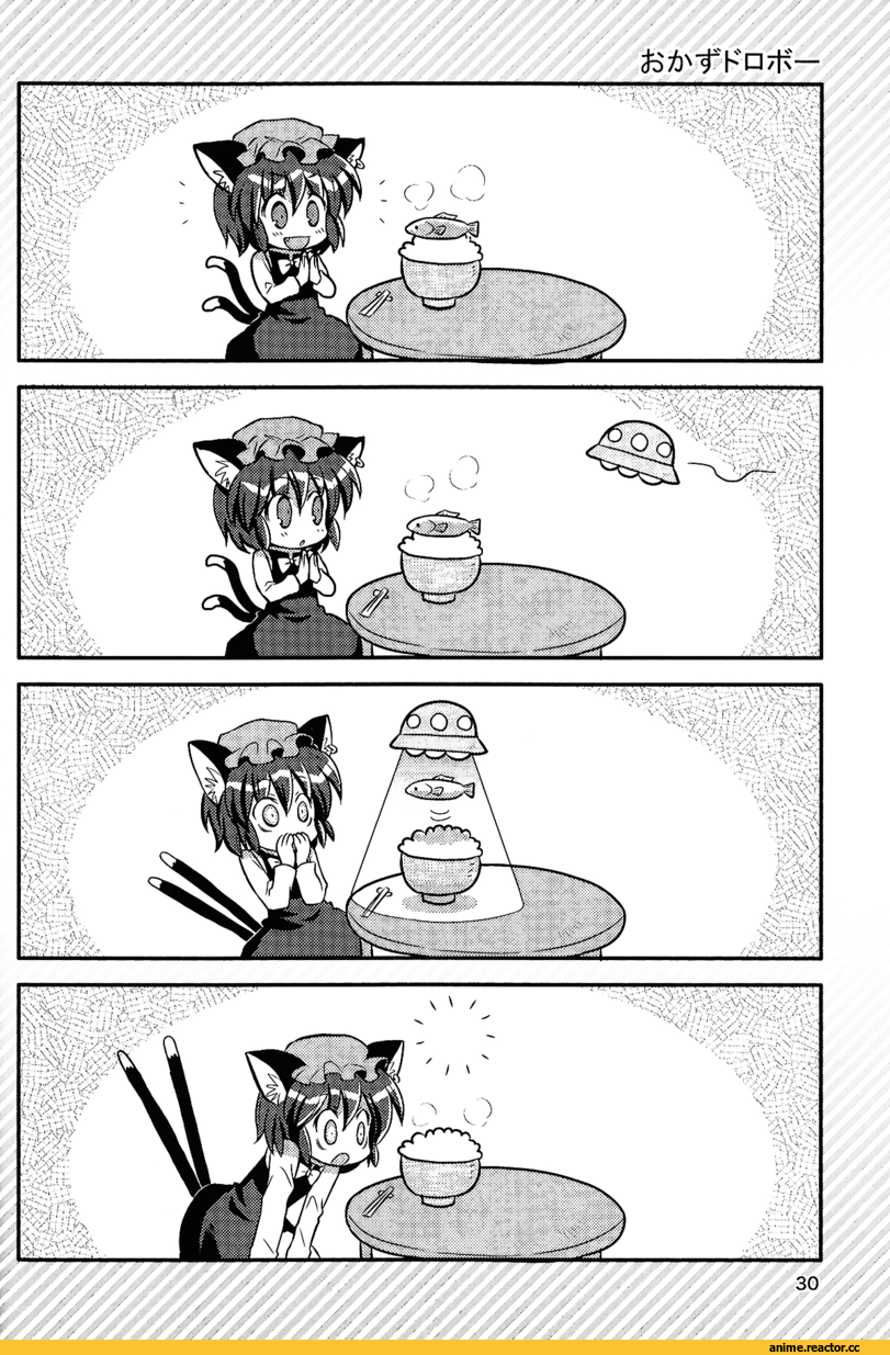 Комиксы, Chen, Touhou Project, Nekomata, Animal Ears, Anime