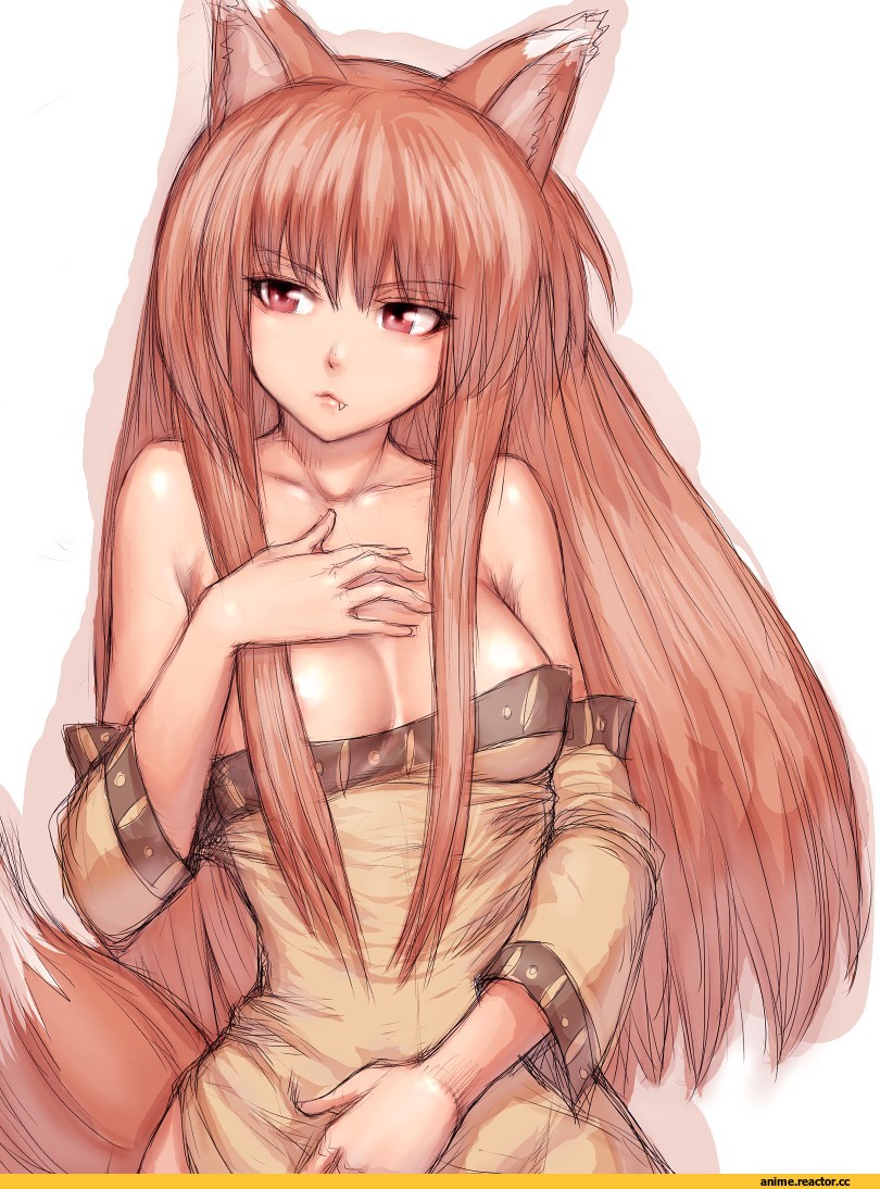 волчица и пряности, Holo, песочница, Inumimi, Animal Ears, Anime