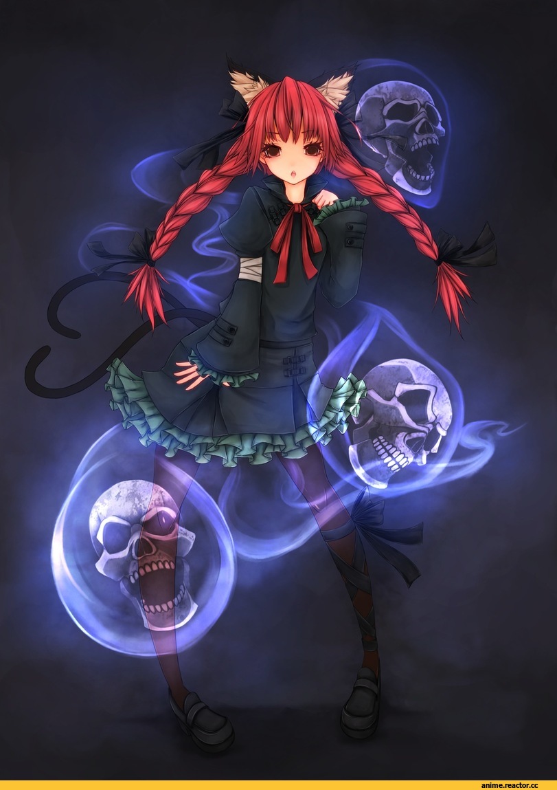 Kaenbyou Rin, Touhou Project, Animal Ears, Nekomata, Anime