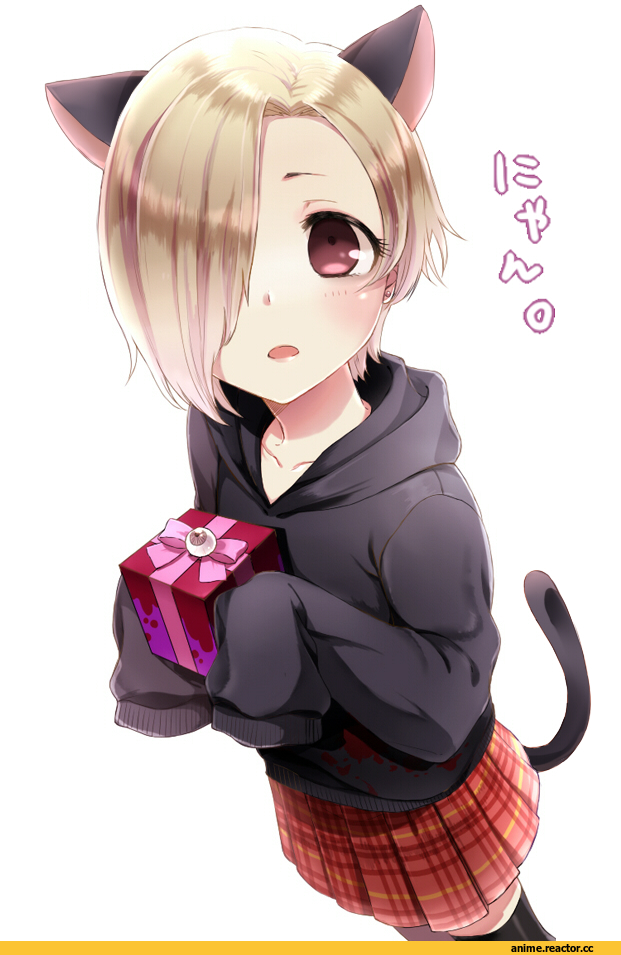 девушка, Неко, Animal Ears, Anime
