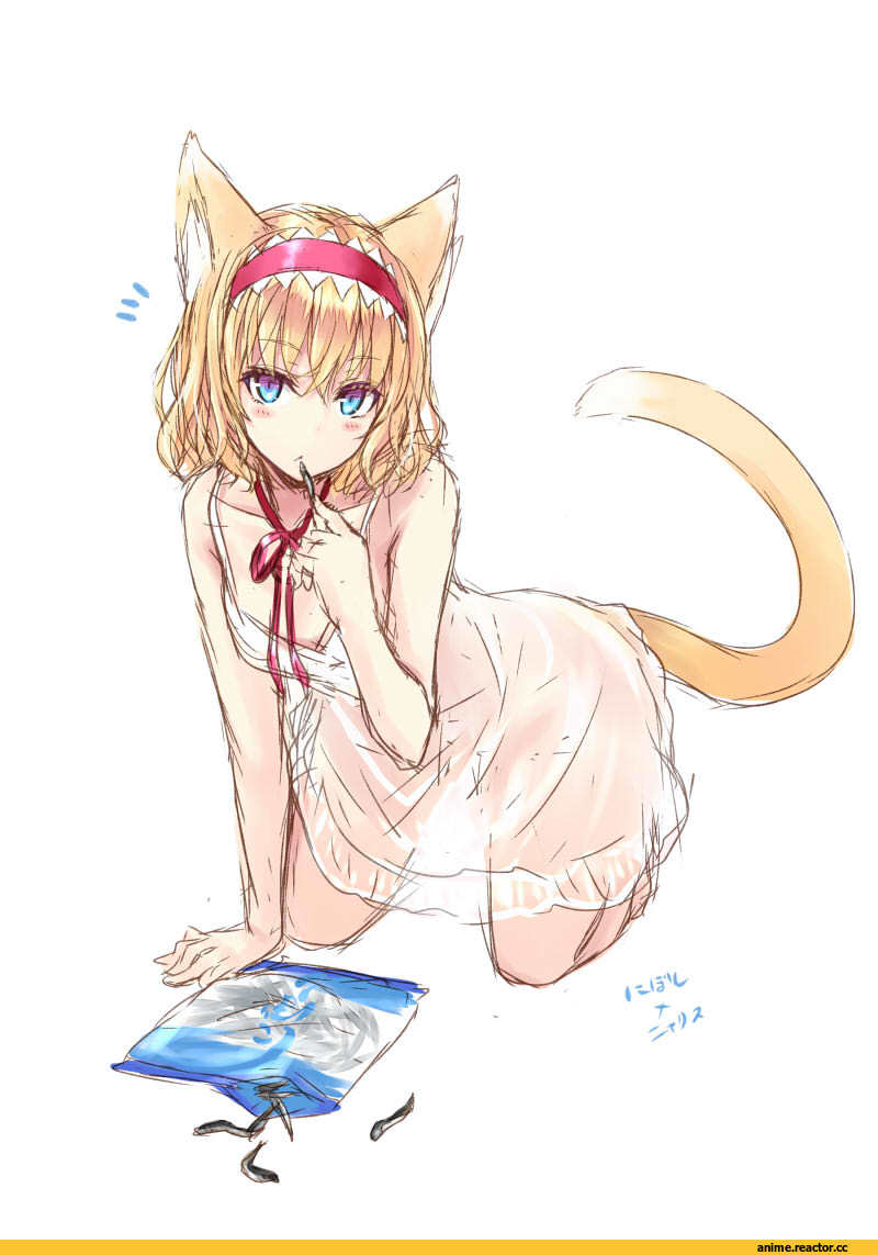 Alice Margatroid, Неко, Touhou Project, Animal Ears, Anime