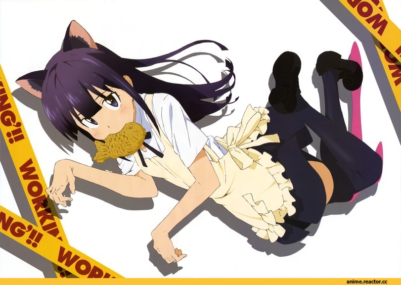 working, Неко, Yamada Aoi, Animal Ears, Working!!, Anime