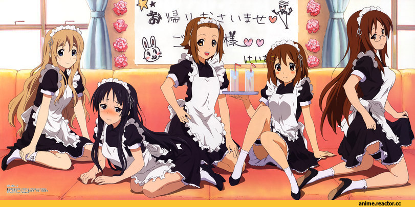 Akiyama Mio, K-ON!, Hirasawa Yui, Kotobuki Tsumugi, Tainaka Ritsu, Yamanaka Sawako, akitake seiichi, Maid, Anime