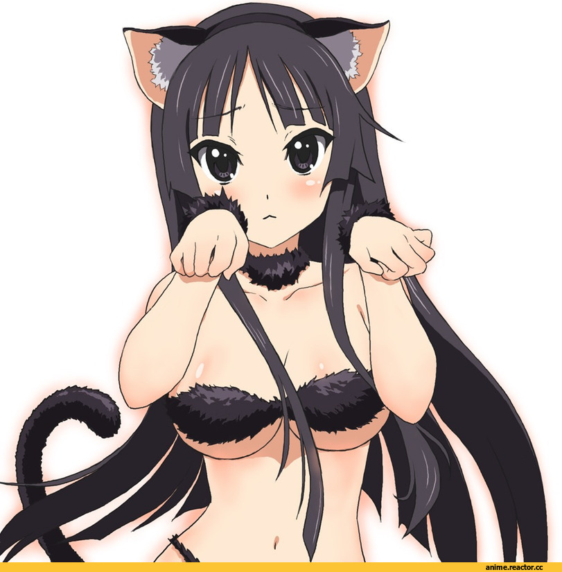 K-ON!, няшка, котэ, Неко, Mio, Akiyama Mio, Animal Ears, Anime