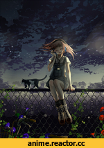 Pixiv, girl, neko, sky, Animal Ears, Anime