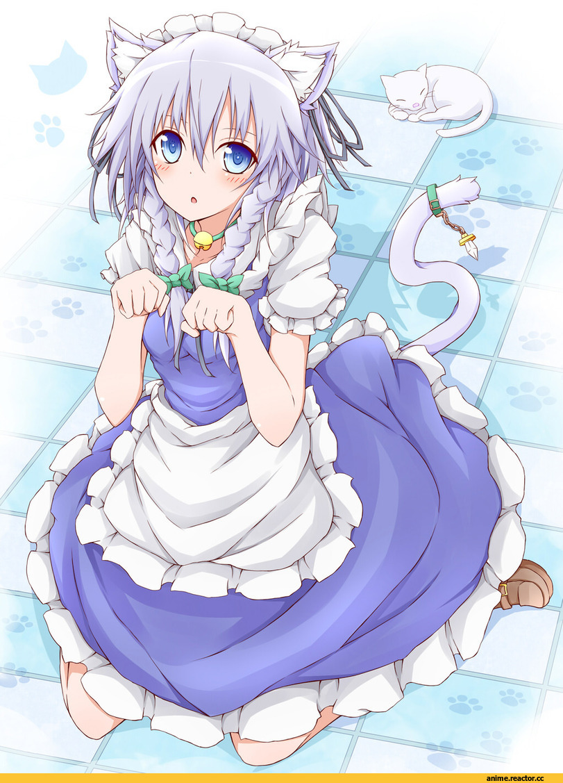 Touhou Project, Izayoi Sakuya, Неко, Animal Ears, Anime
