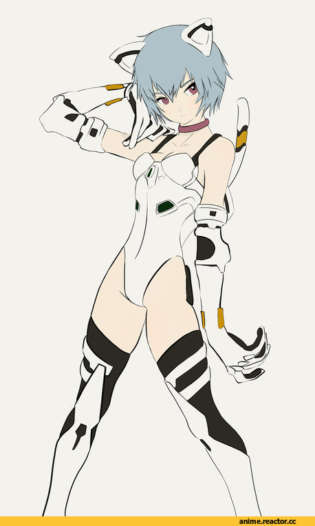 neko, Evangelion, ayanami rei, Animal Ears, Anime