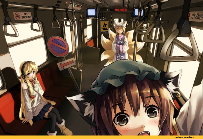 Touhou Project, Chen, Yakumo Ran, Yakumo Yukari, Nekomata, Animal Ears, Kitsune, Anime