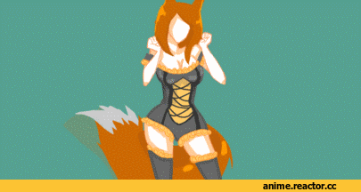 гифки, Неко, сиськи, Эротика, песочница эротики, танец, сделал сам, Anime Гифки, Animal Ears, Anime